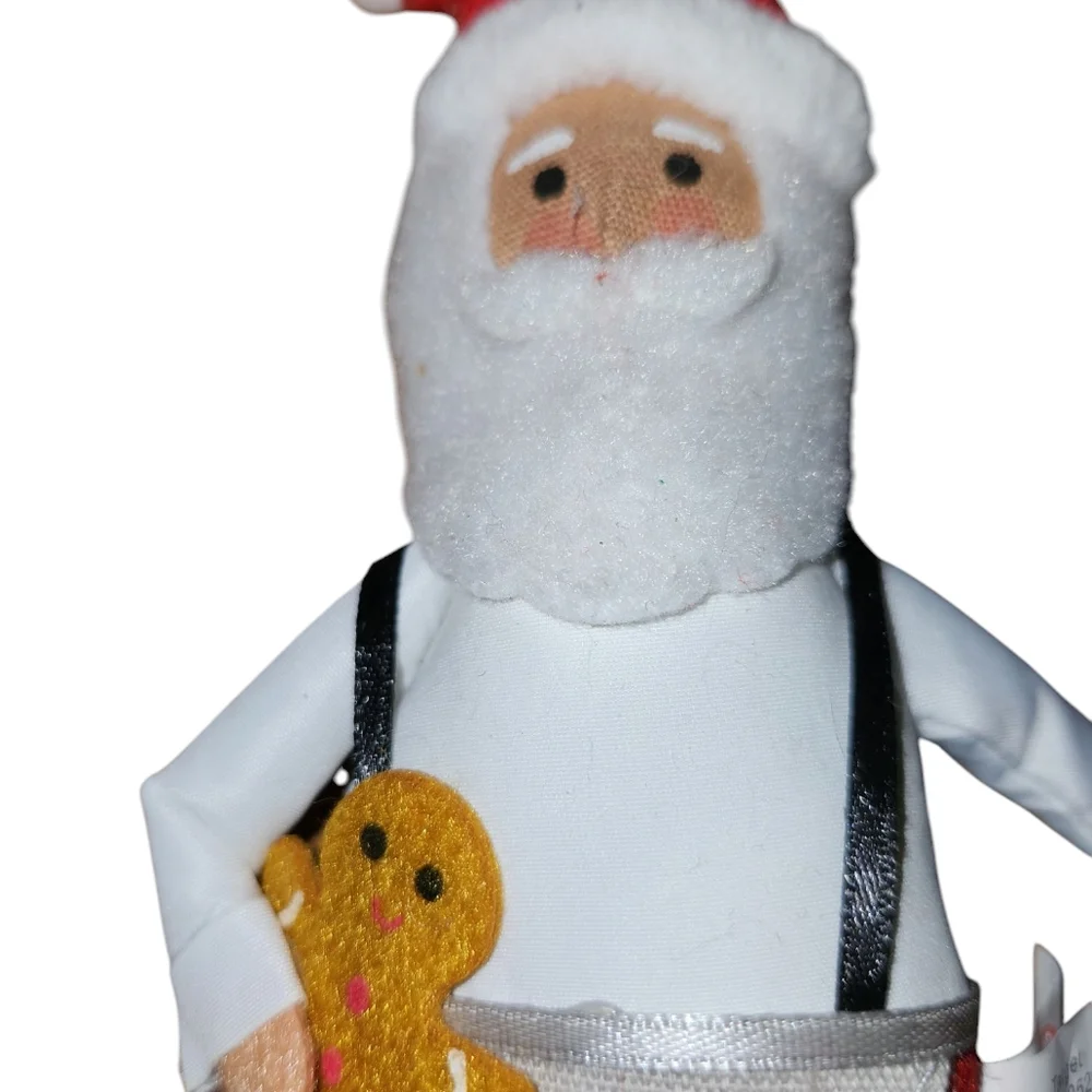 Target Santa Claus Plush ornament with apron and gingerbread 2022